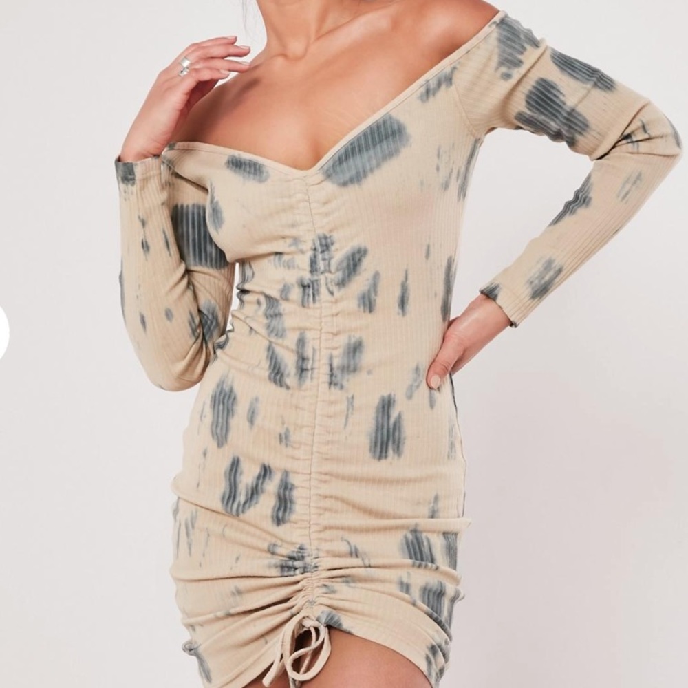 Brand new misguided bodycon mini tie dye dress